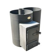 Печь Круглая-Тоннель 8 мм с приварным баком