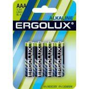 Батарейка щелочная 1,5 ААА LR03 BL-4 Alkaline ERGOLUX