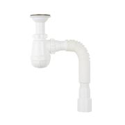 Сифон для кухни 1 1/2х40 с удлин.горловиной с мет.реш 40х40/50 В0515