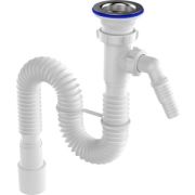 Гофросифон 1 1/2х40/50 удл с мет.реш (385-755 мм) F103