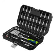 Набор инструментов 1/4 пластиковый кейс 56 предмета Сибртех