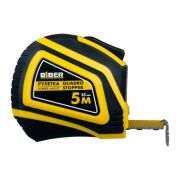 БИБЕР 40136 Рулетка QUADRO STOPPER автофиксация, нейлон.покрытие, серия Профи, 5мх25мм