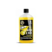 Автошампунь с карнаубским воском Wash & Wax (флакон 1л) Grass