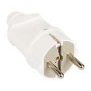 Вилка прямая 16А 250В с заземл. бел. TOKOV ELECTRIC TKL-PLZ-C01