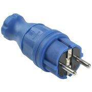 Вилка прямая с заземл. IP44 каучук син. TOKOV TKE-C08-KV-Z