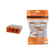 Соед.клемма д/быстр. монтажа 2273-233 3-х пров.(1,0-2,5кв.мм), 380В, 24А, с пастой, IP30 (уп.5шт)