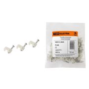 Скоба д/эл.кабеля d=5мм IP30, плоская  пластиковая (уп.50шт) SQ0513-0009