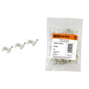 Скоба д/эл.кабеля d=9мм IP30, плоская  пластиковая (уп.50шт) SQ0513-0013