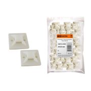 Площадка самоклеющаяся 25х25мм под хомуты, белая (уп.100шт)