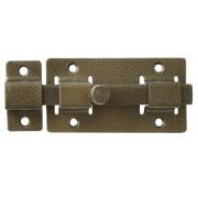 Задвижка дверная ЗД 06, накладная, квадратный ригель, бронза