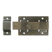 Задвижка дверная ЗД 02, накладная, прямоугольный ригель, бронза