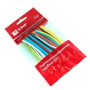 Набор трубок термоусадочных ТУТ нг тонкостен. 4/2 (7 цветов по 3 шт 100мм) EKF tut-n-4