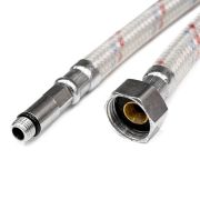 Подводка нейлон с ПВХ оболоч. для смесителя 100 см (пара)