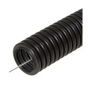 Труба гофрированная ПНД легкая d16мм с протяжкой черн. (уп.100м) Урал Пак ГФ-1100016-100