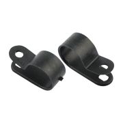 Скоба кабельная под винт 6мм черн. (уп.50шт.)