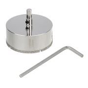 ЕРМАК Коронка алмазная с центрирующим сверлом d 73 мм по керамике и стеклу, Р45, трехгр хвостовик