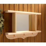 Зеркало резное, 70*45*10 см, настенное, 2 полки, 3 крючка, «Добропаровъ»