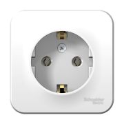 Розетка о/у 1-ая 16А с ЗК без з/шт изол.пл. BLANKA белый