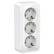 Розетка о/у 3-ая с ЗК без з/шт изол.пл. Blanka белый