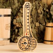 Термометр - гигрометр для бани и сауны «Ковш», деревянный, «Добропаровъ»