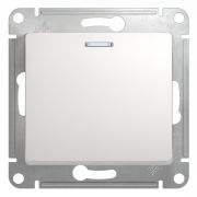 Выключатель с/п 1кл. с подсв. б/рамки белый GSL000113