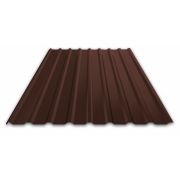Профилированный лист МП-20х1100-R (ПЭ-01-8017 Коричневый шоколад-0.45мм) 2,000 Х 1,150